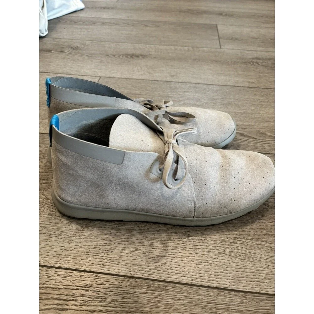 Native Apollo Men's Shoes Pigeon Lace Up Gray Suede Perforated Chukka‎ Boot 11.5